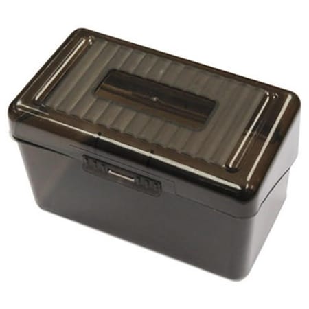 Universal Office Products UNV47286 3 X 5 In. Plastic Index Card Boxes; Translucent Black